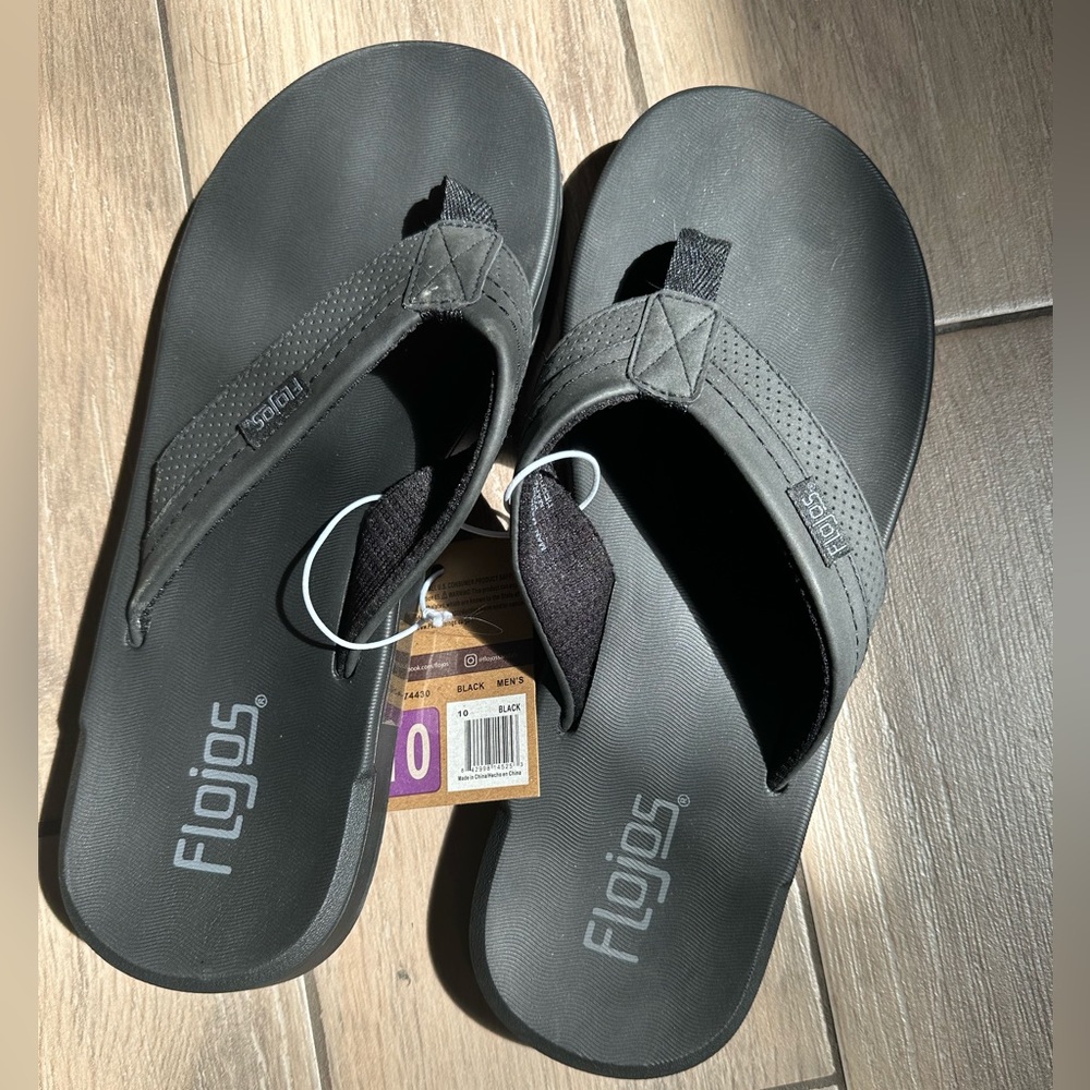 Black Flojo's sandals men's size 10